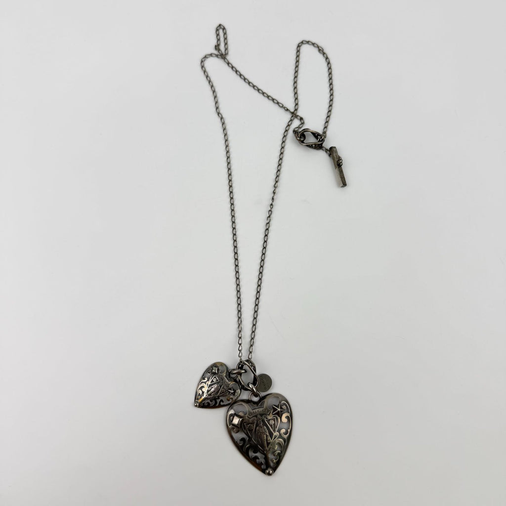 Gucci Heart Charm Necklace 925 Sterling Silver Vintage — view 3