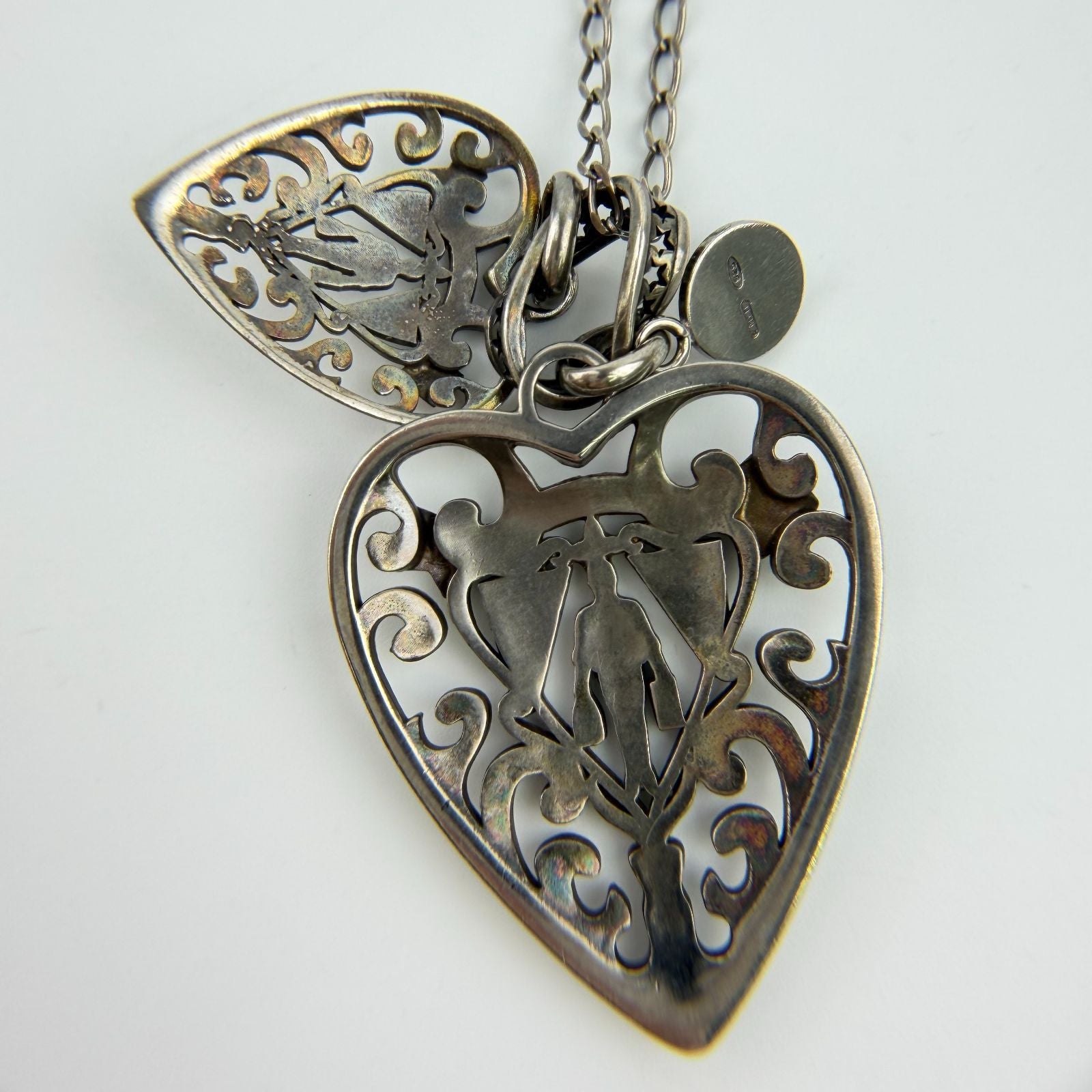 Gucci Heart Charm Necklace 925 Sterling Silver Vintage — view 5