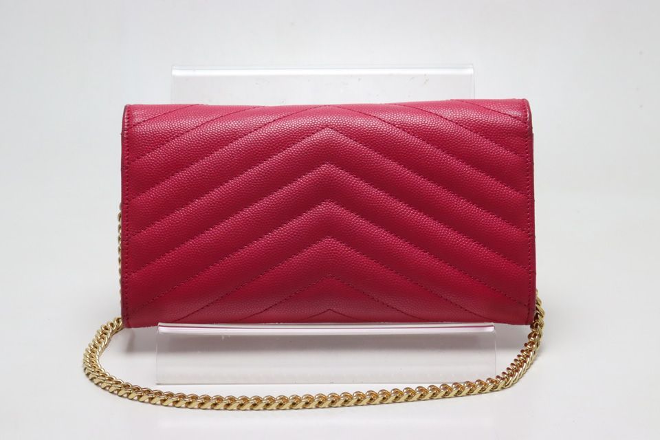 Saint Laurent Matelasse Chain Wallet Leather Shoulder — view 2