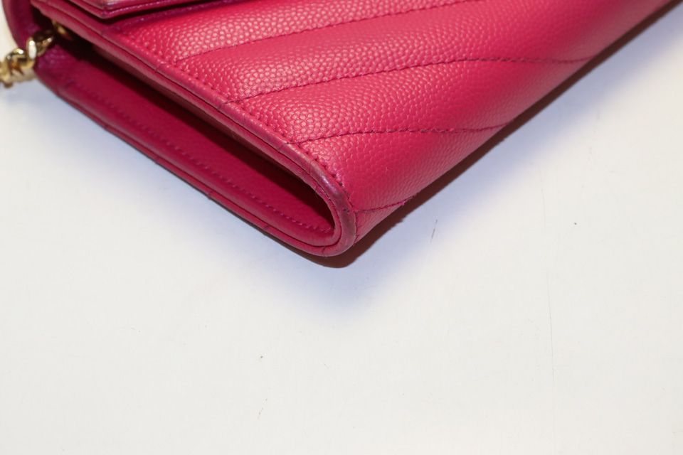 Saint Laurent Matelasse Chain Wallet Leather Shoulder — view 5