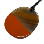 Hermes Pendant Buffalo Horn Lacquer Ishim Brown Orange — view 2
