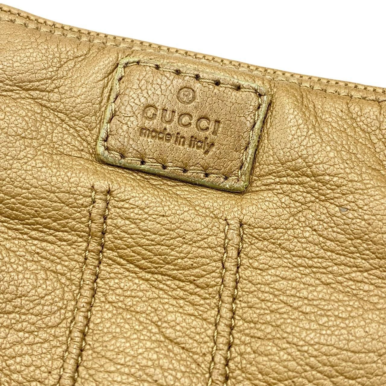 Gucci Gloves Leather Cashmere Brown — view 3