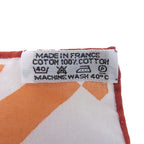 Hermes Carre 70 Cotton Scarf Op'h Pattern Orange — view 7