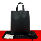 Celine Vertical Cabas Leather 2-Way Shoulder Bag Tote Black