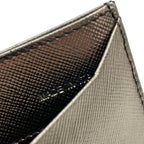 Prada Card Case Leather Silver — view 5