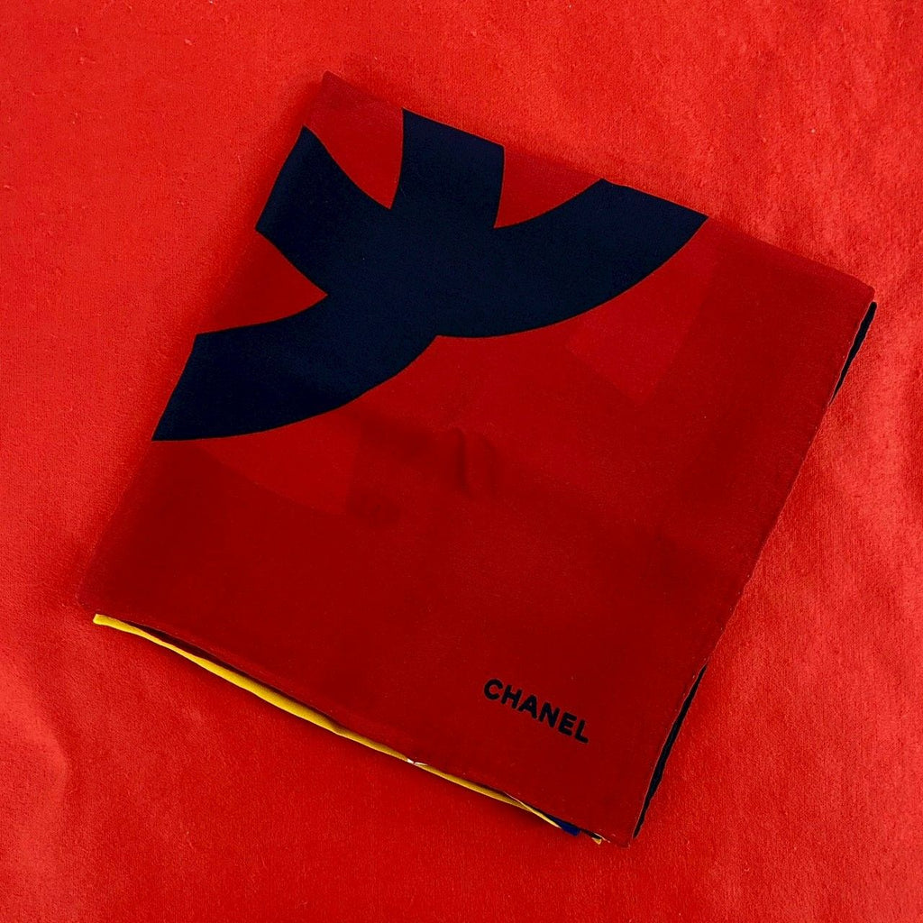 Chanel CC Logo Silk Scarf Bandana Multicolor