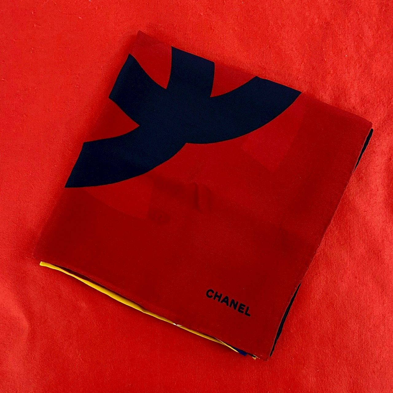 Chanel CC Logo Silk Scarf Bandana Multicolor