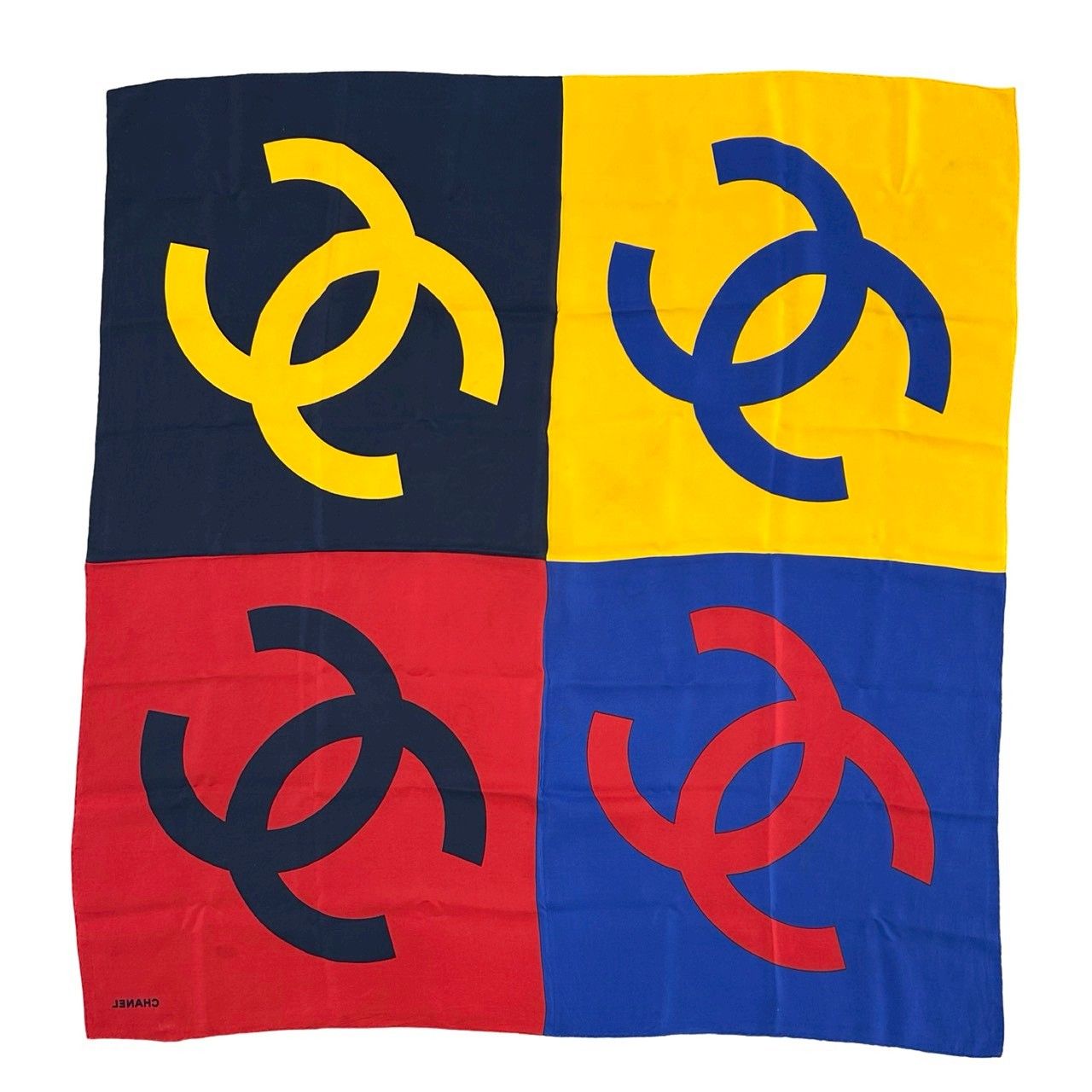 Chanel CC Logo Silk Scarf Bandana Multicolor — view 4