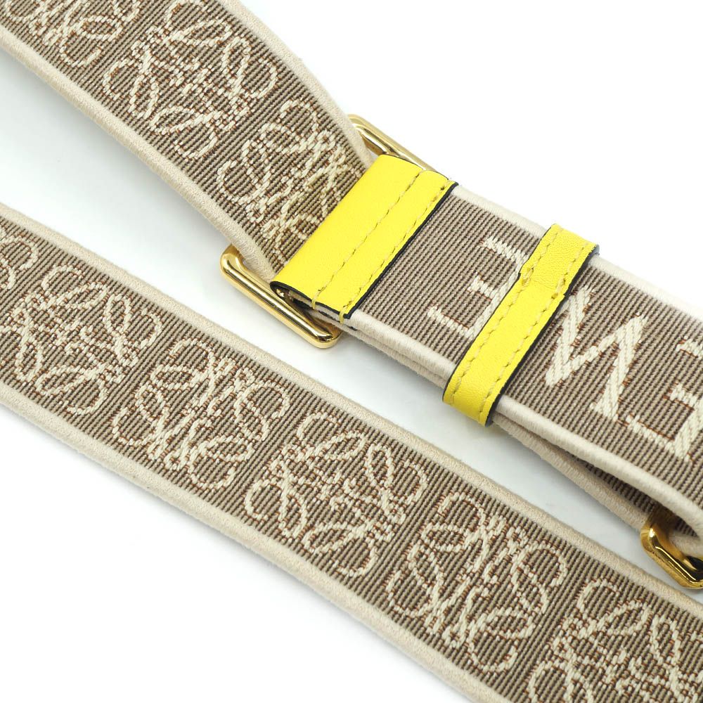 Loewe Anagram Lemon Shoulder Strap Jacquard Yellow Beige — view 6