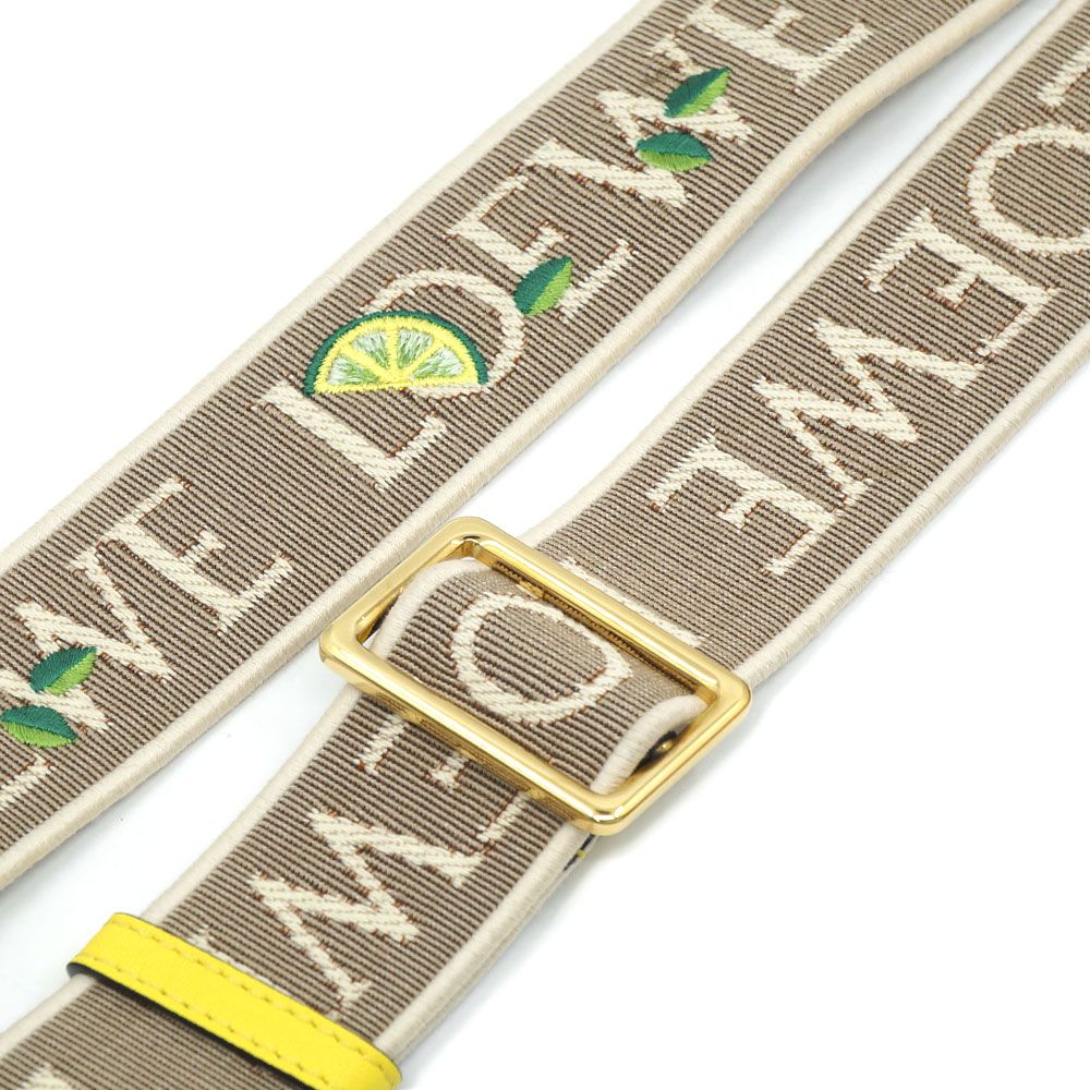 Loewe Anagram Lemon Shoulder Strap Jacquard Yellow Beige — view 3