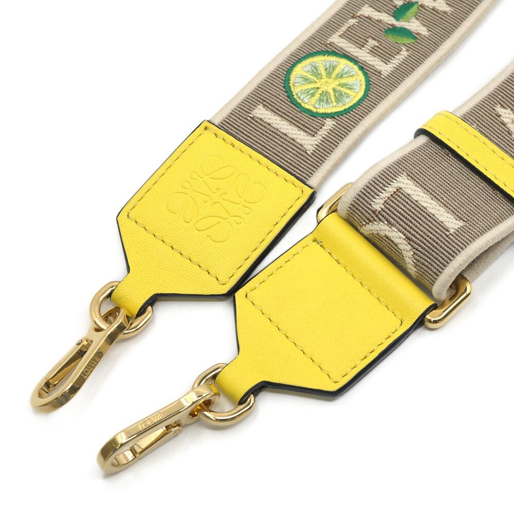 Loewe Anagram Lemon Shoulder Strap Jacquard Yellow Beige — view 2