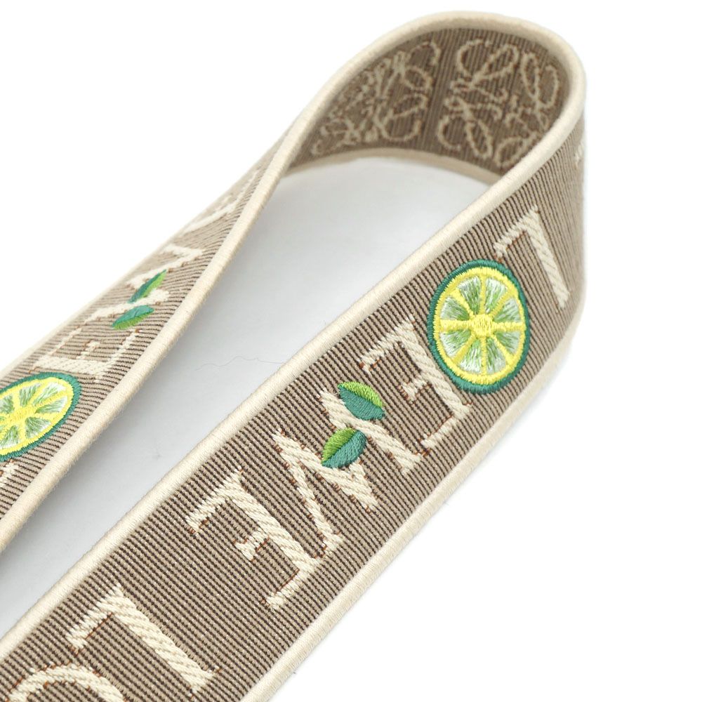 Loewe Anagram Lemon Shoulder Strap Jacquard Yellow Beige — view 4