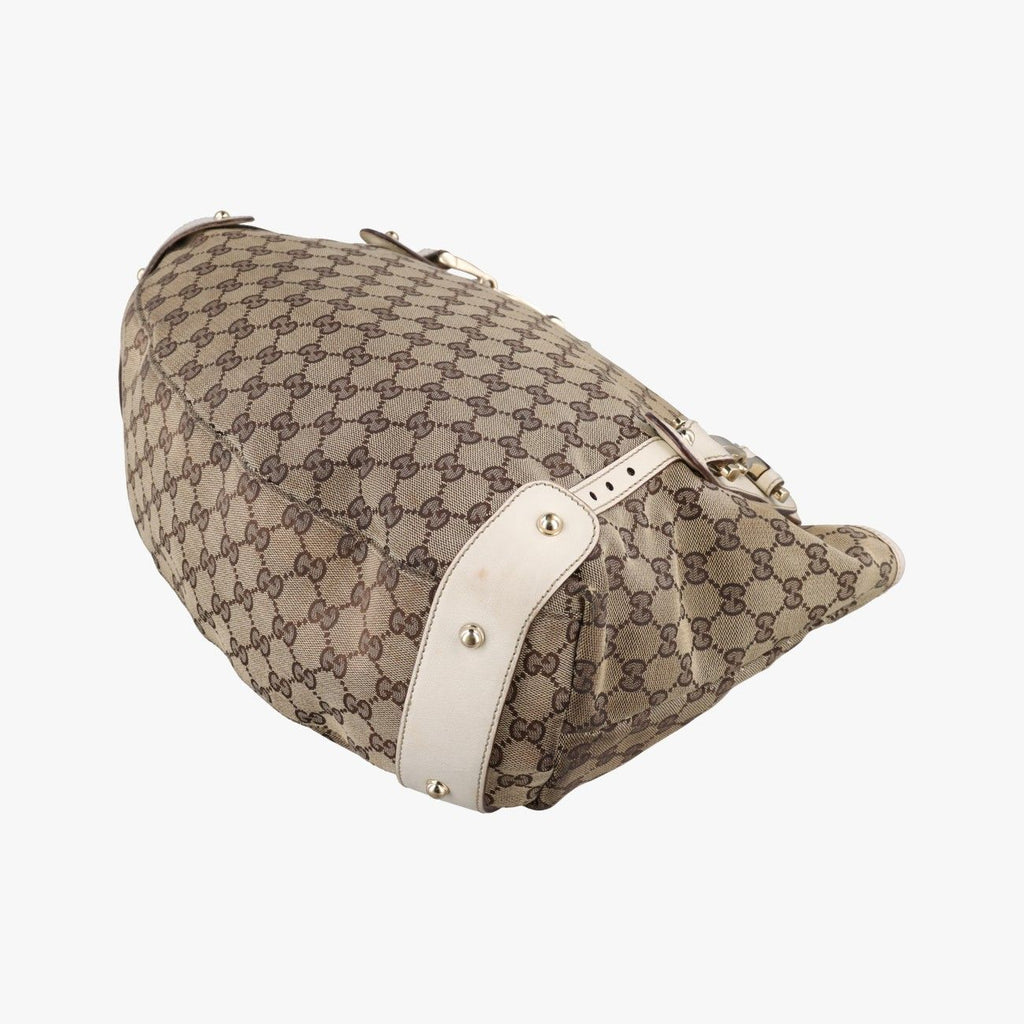 Gucci Pelham Hobo Brown White Canvas Leather — view 6