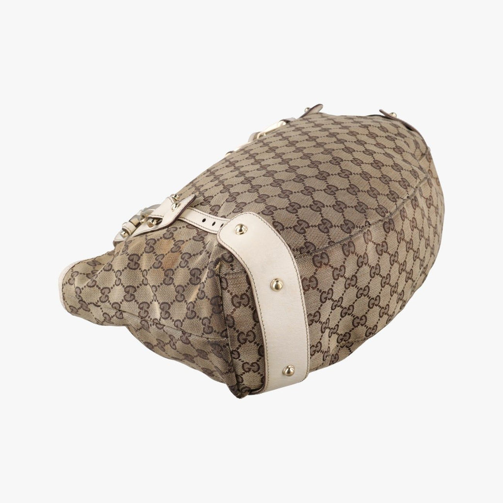 Gucci Pelham Hobo Brown White Canvas Leather — view 7
