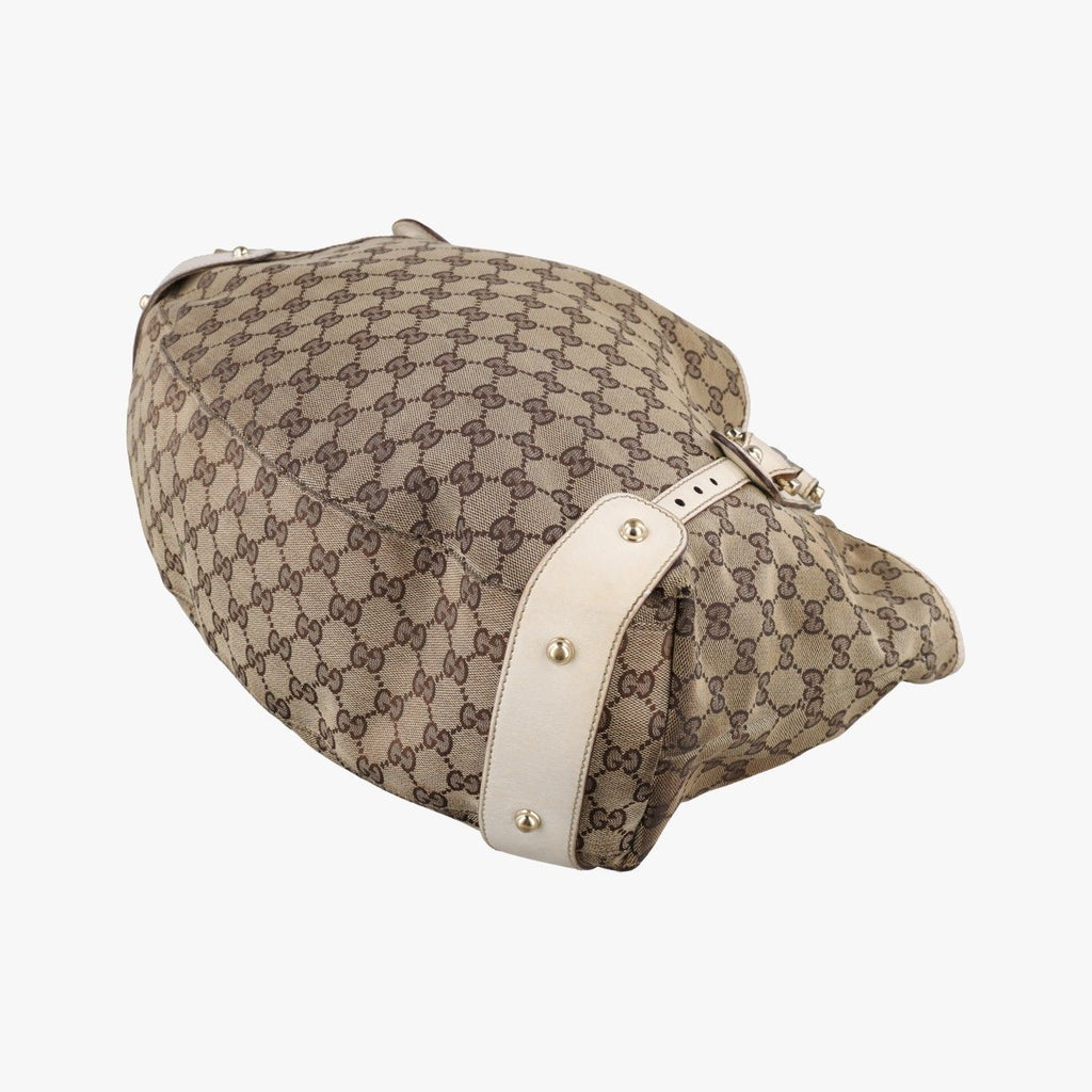 Gucci Pelham Hobo Brown White Canvas Leather — view 4