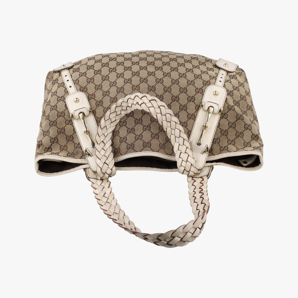 Gucci Pelham Hobo Brown White Canvas Leather — view 8