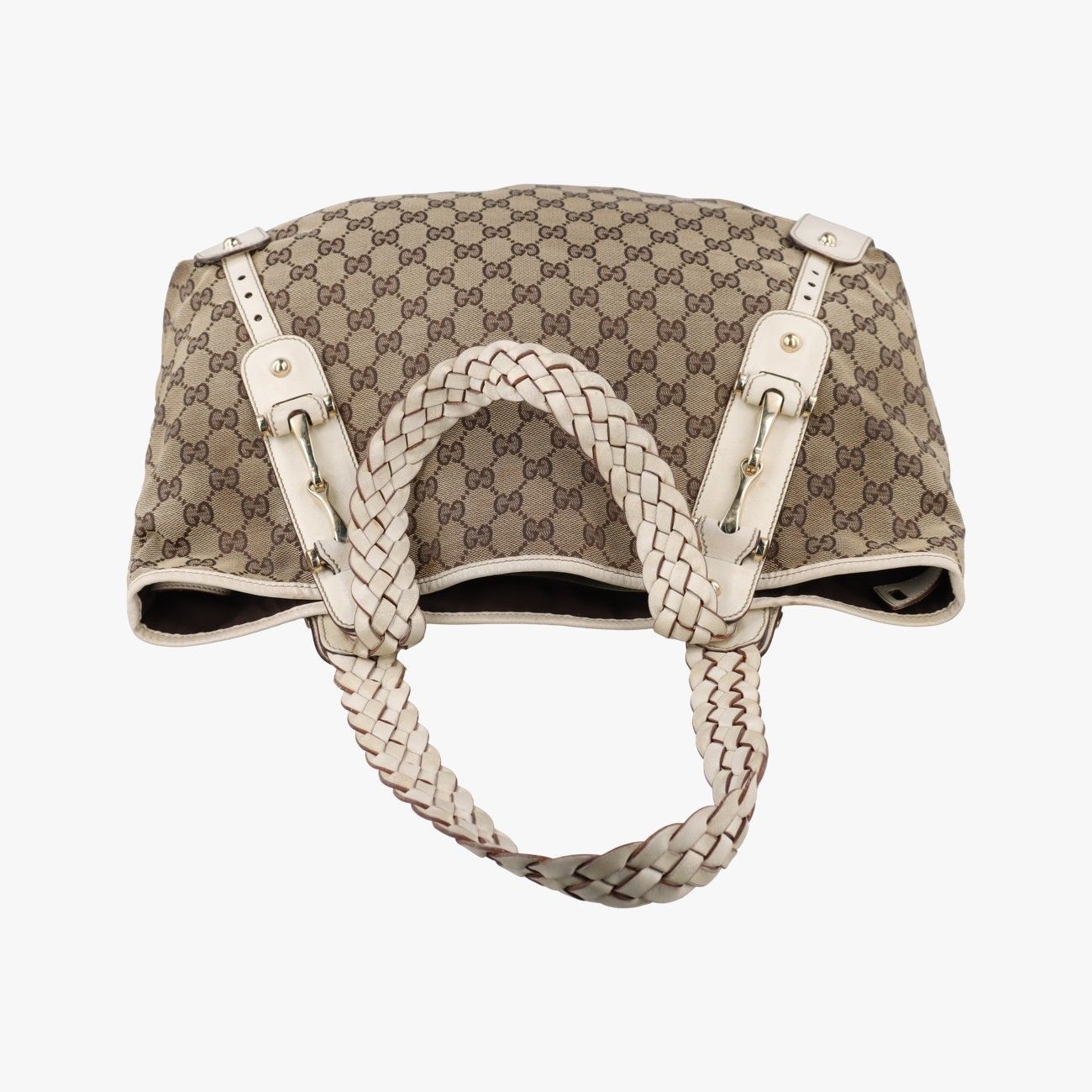 Gucci Pelham Hobo Brown White Canvas Leather — view 8