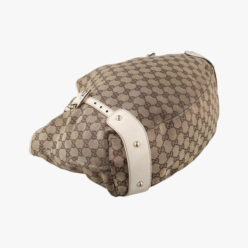 Gucci Pelham Hobo Brown White Canvas Leather — view 5