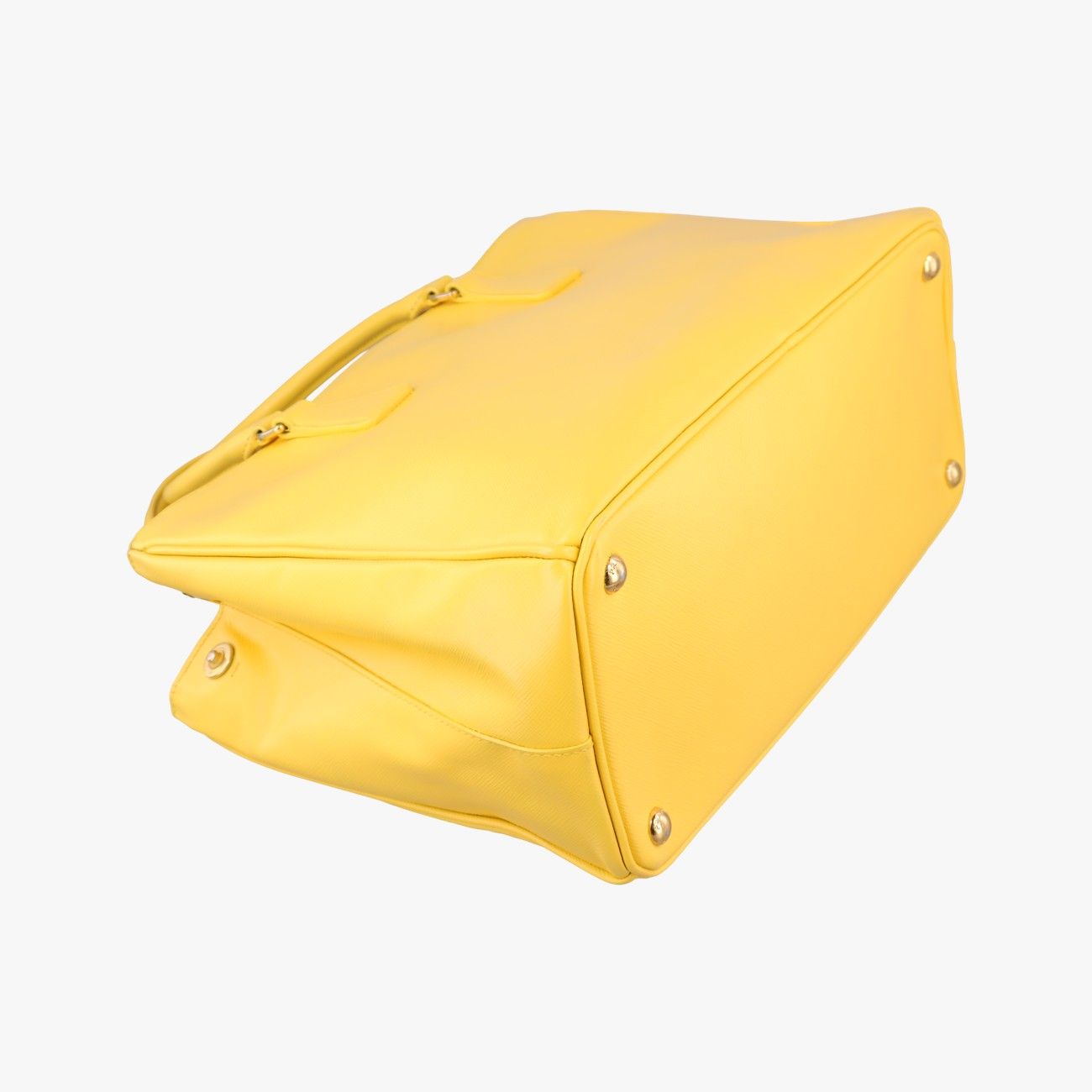 Prada Galleria Yellow Saffiano Leather 25 Shoulder — view 7