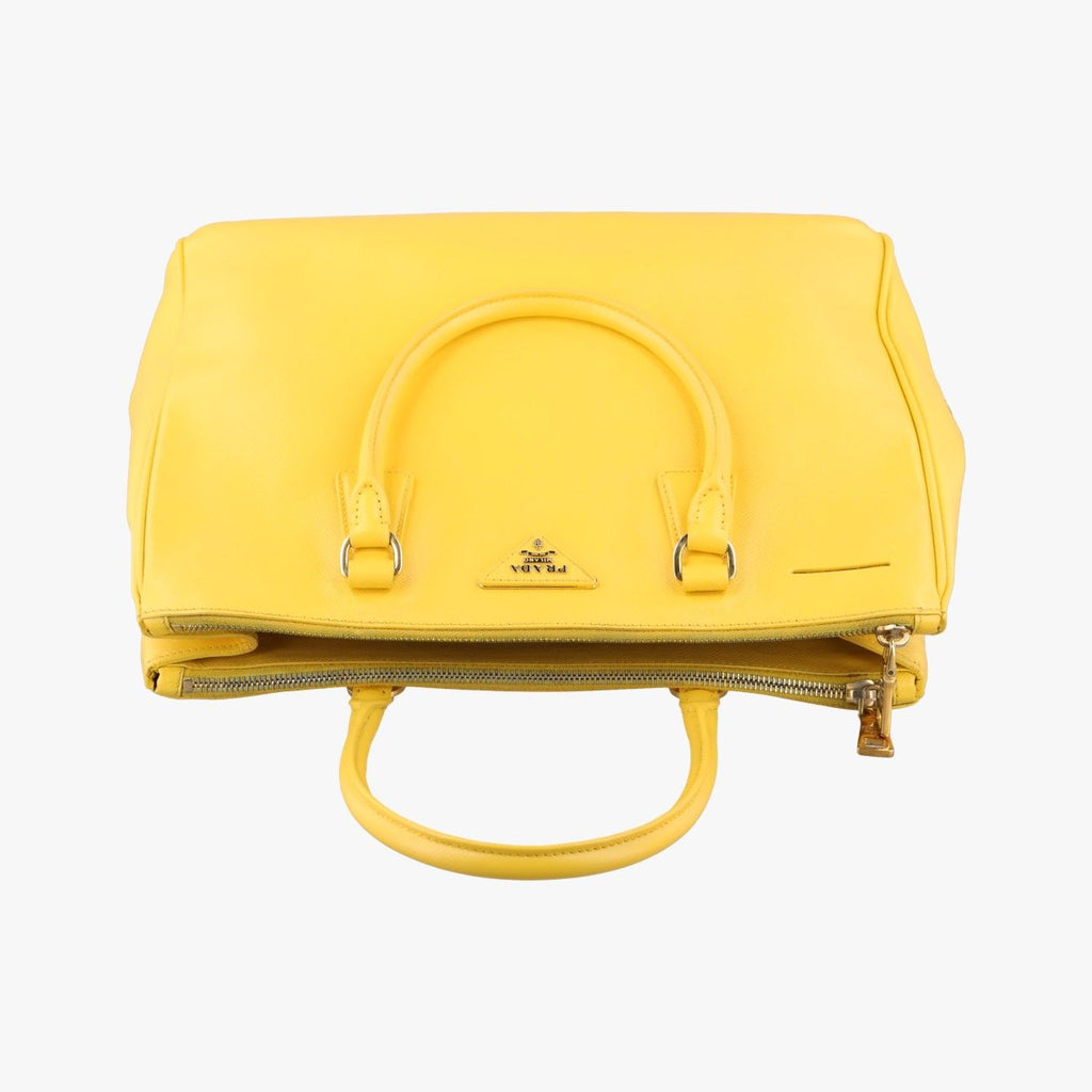 Prada Galleria Yellow Saffiano Leather 25 Shoulder — view 8