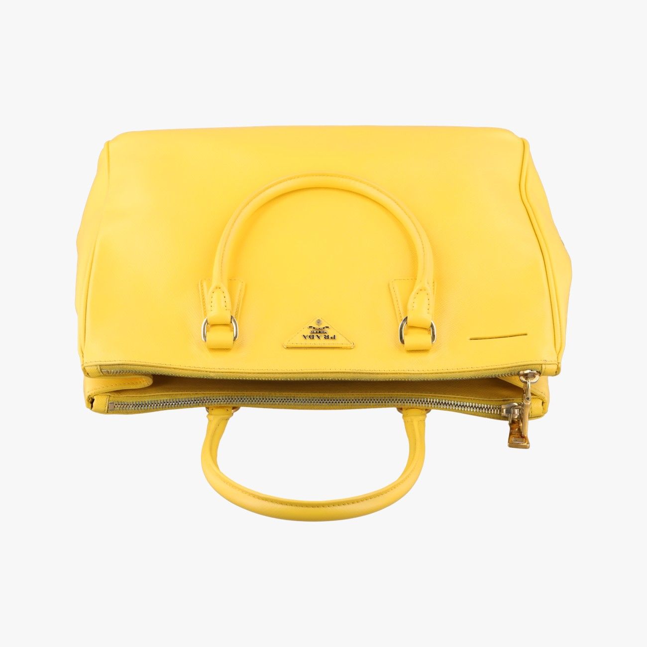 Prada Galleria Yellow Saffiano Leather 25 Shoulder — view 8