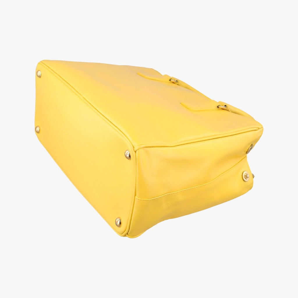 Prada Galleria Yellow Saffiano Leather 25 Shoulder — view 6