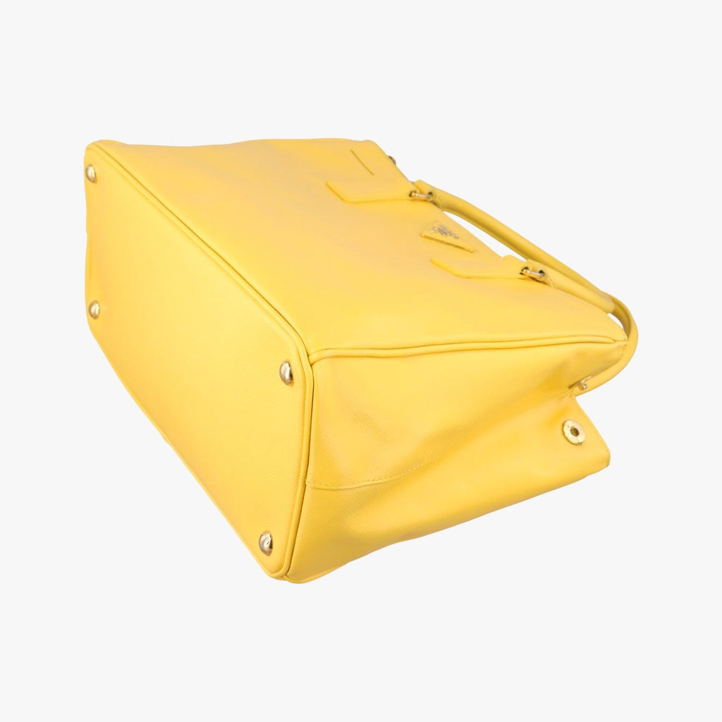 Prada Galleria Yellow Saffiano Leather 25 Shoulder — view 4