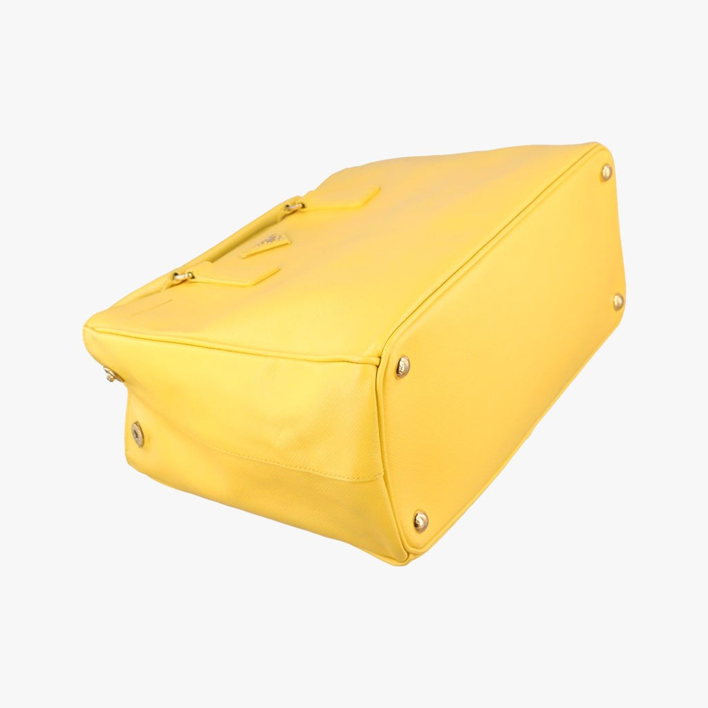Prada Galleria Yellow Saffiano Leather 25 Shoulder — view 5