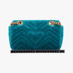 Gucci GG Marmont Blue Velour Shoulder — view 2