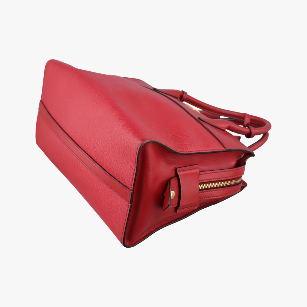 Prada Esplanade Red Saffiano Leather Handbag — view 4
