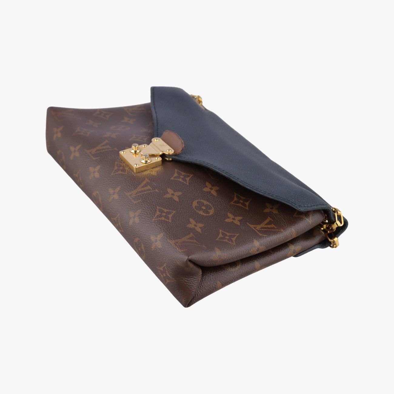 Louis Vuitton Pallas Chain Monogram Brown Noir Canvas Calf Leather Handbag — view 4