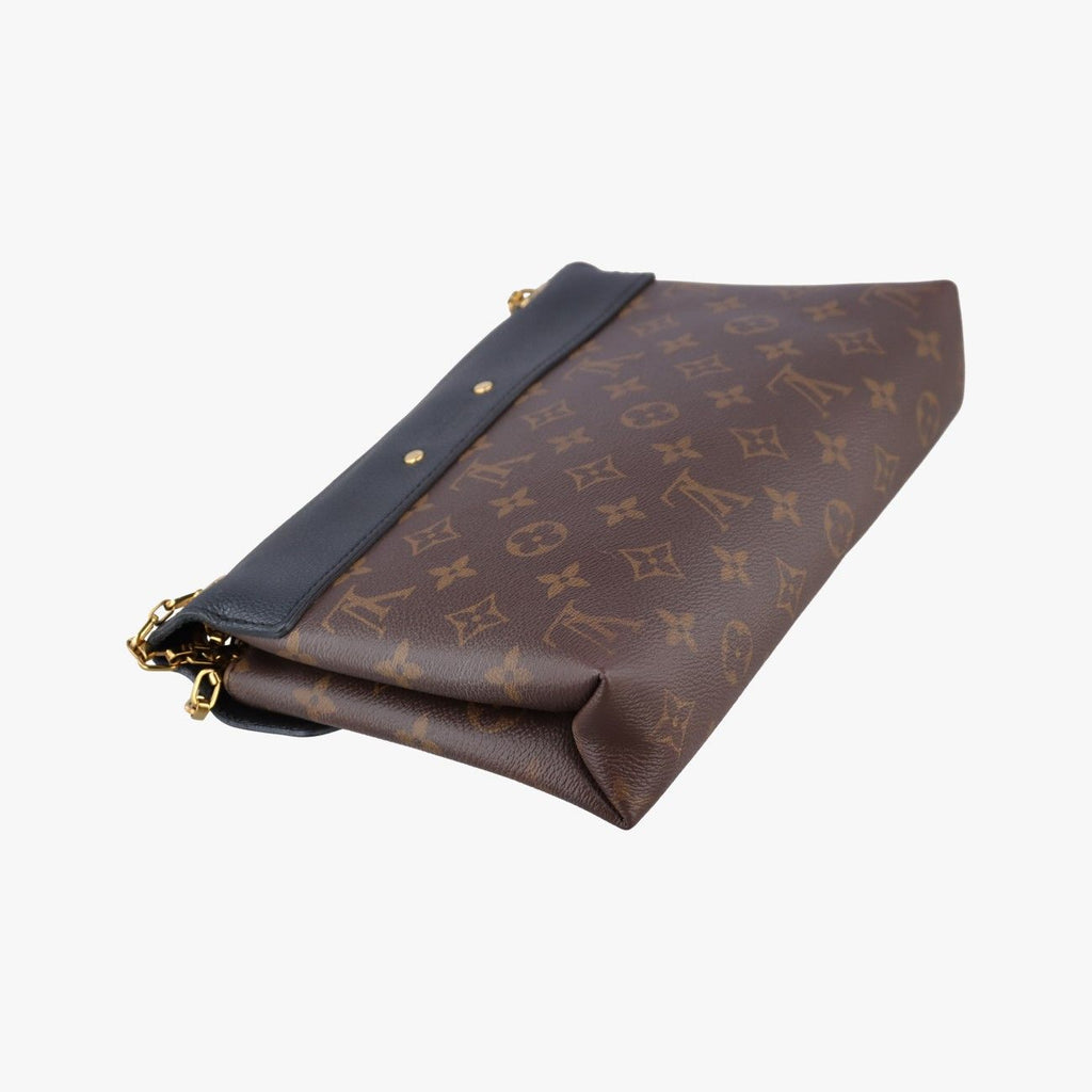 Louis Vuitton Pallas Chain Monogram Brown Noir Canvas Calf Leather Handbag — view 7