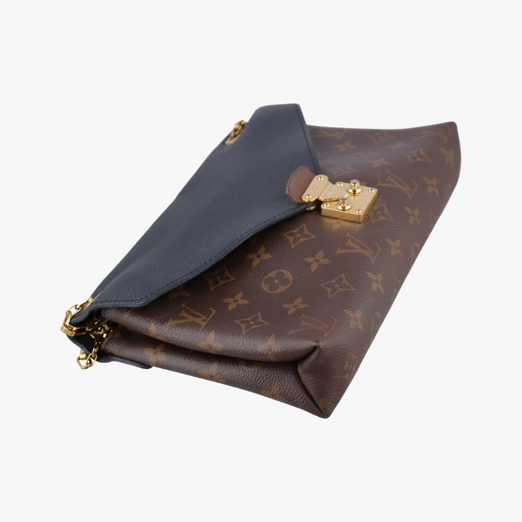 Louis Vuitton Pallas Chain Monogram Brown Noir Canvas Calf Leather Handbag — view 5
