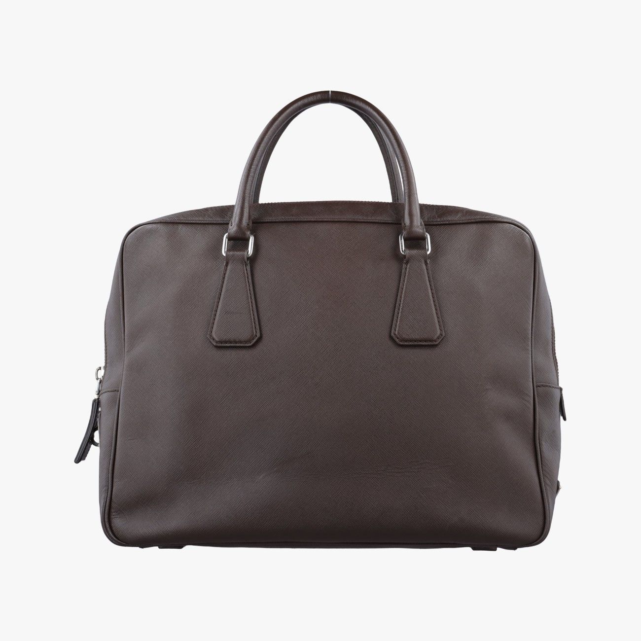 Prada Business Briefcase Brown Saffiano Leather 7 a