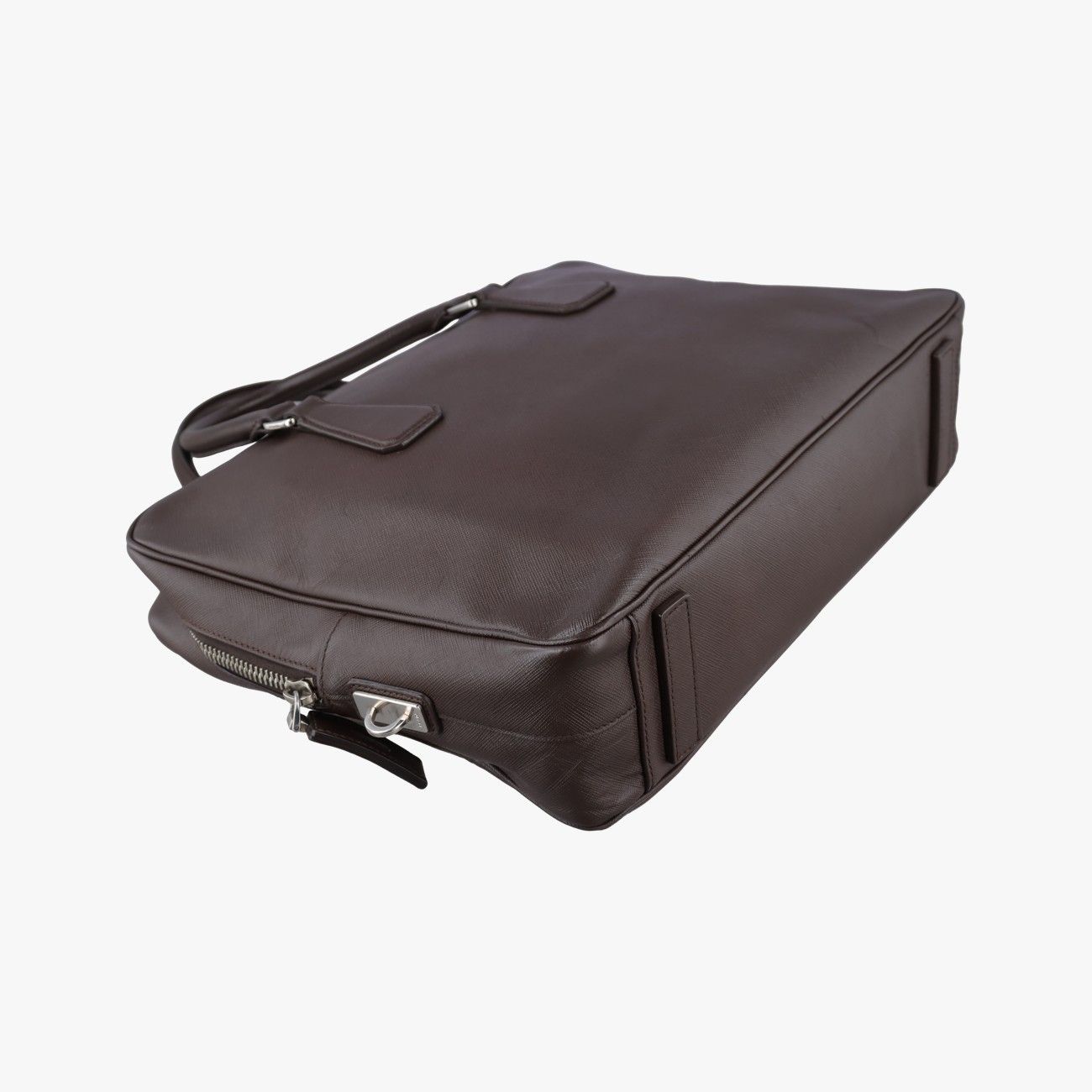 Prada Business Briefcase Brown Saffiano Leather 7 a — view 5