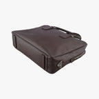 Prada Business Briefcase Brown Saffiano Leather 7 a — view 4