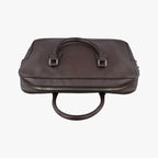 Prada Business Briefcase Brown Saffiano Leather 7 a — view 8