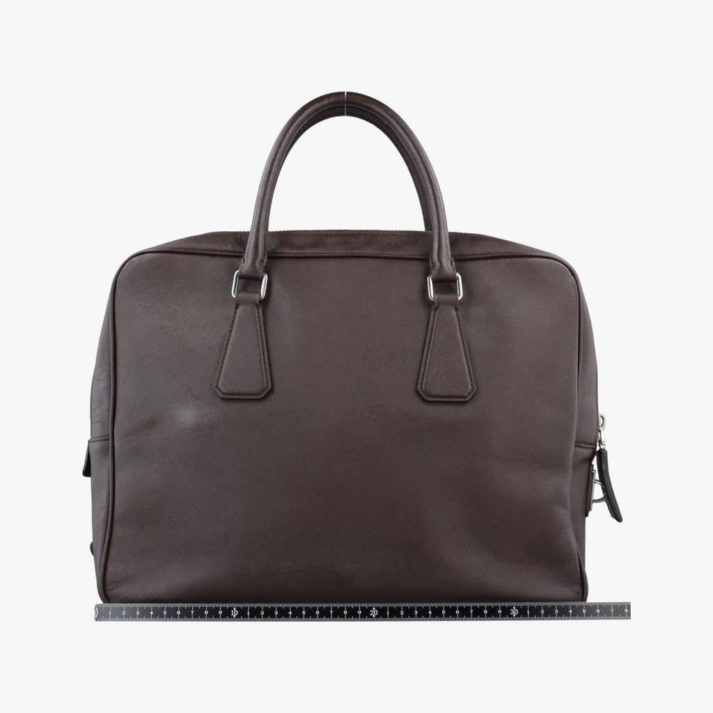 Prada Business Briefcase Brown Saffiano Leather 7 a — view 2