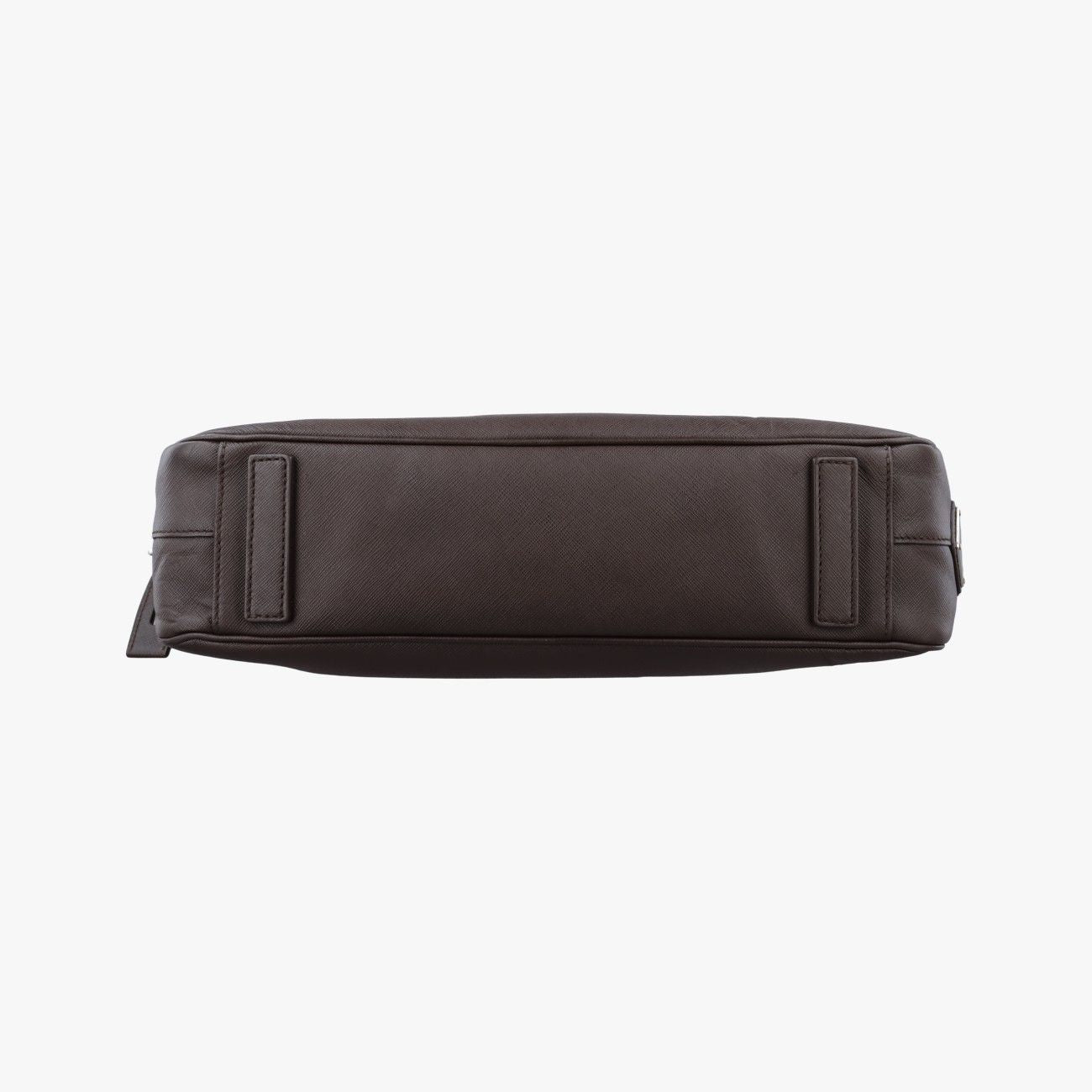 Prada Business Briefcase Brown Saffiano Leather 7 a — view 3