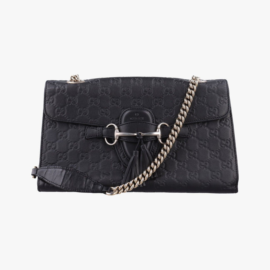 Gucci Emily Black Leather Shoulder