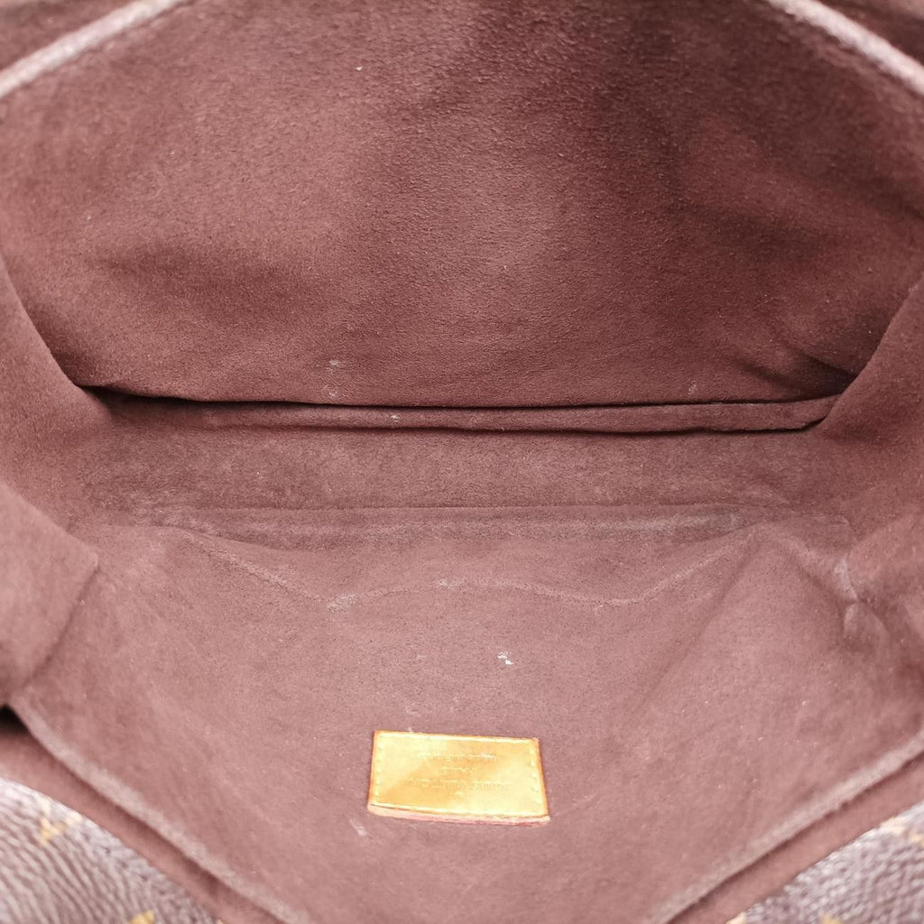 Louis Vuitton Pochette Metis MM Monogram Brown Canvas Handbag — view 9