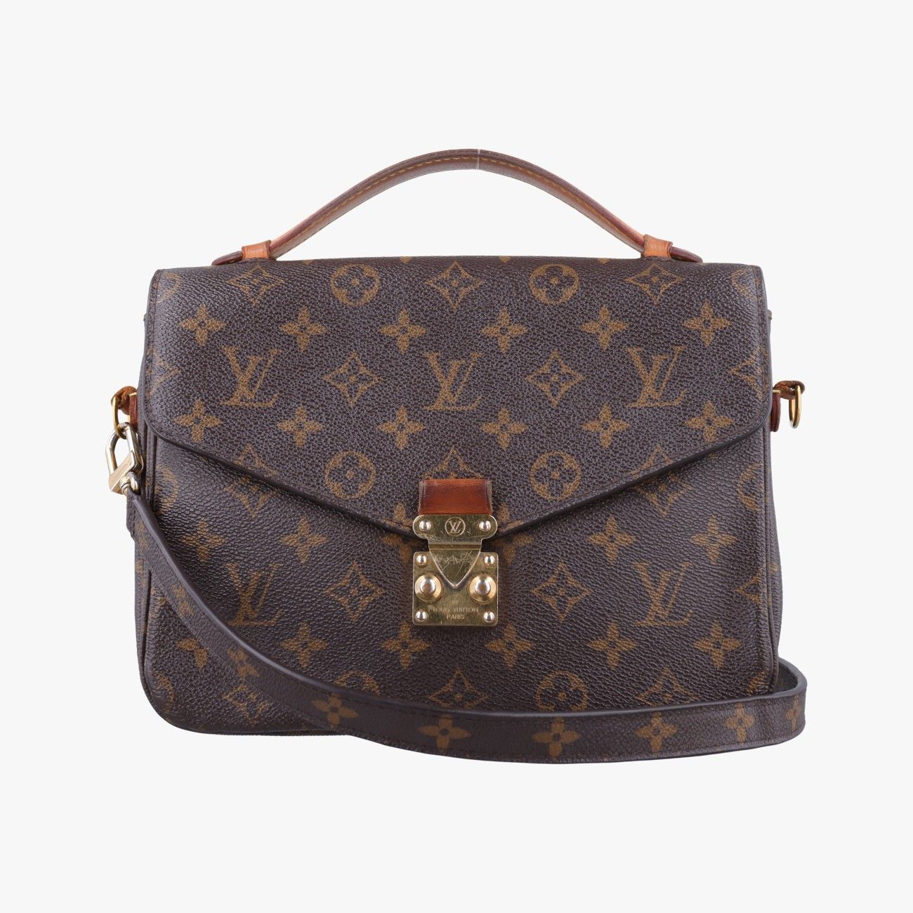 Louis Vuitton Pochette Metis MM Monogram Brown Canvas Handbag