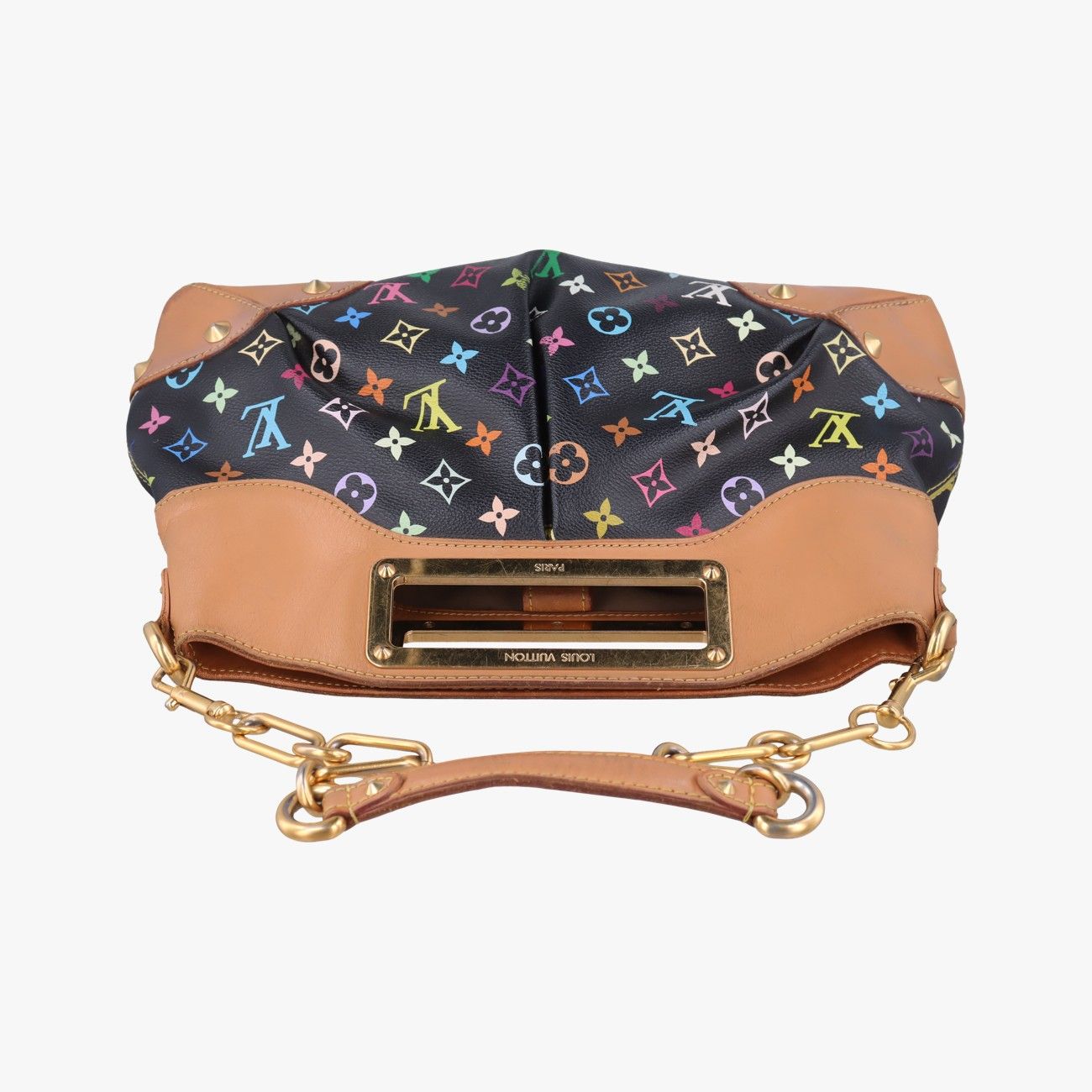 Louis Vuitton Judy MM Noir Monogram Multicolor Shoulder — view 8
