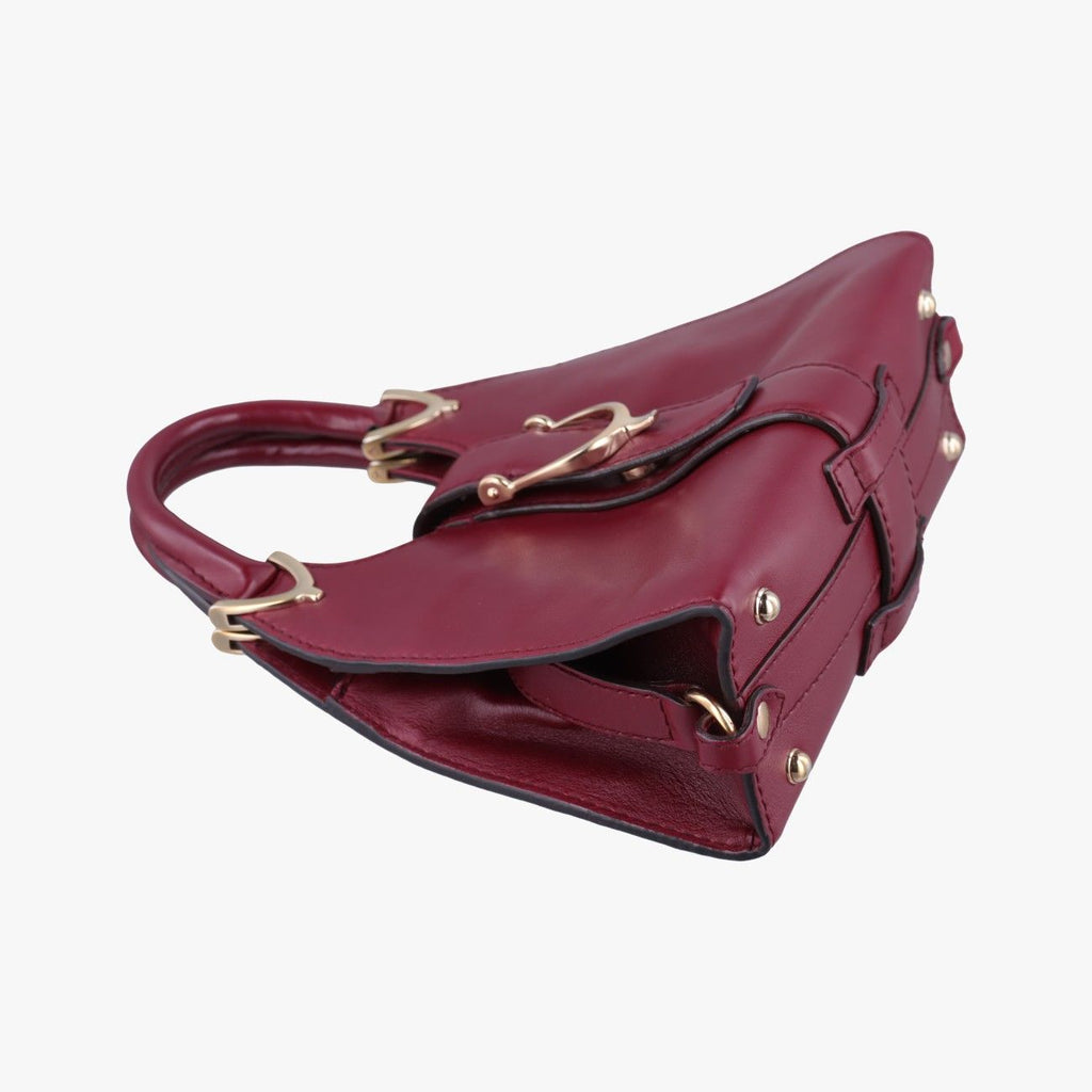 Gucci Stirrup Wine Red Leather Shoulder — view 5