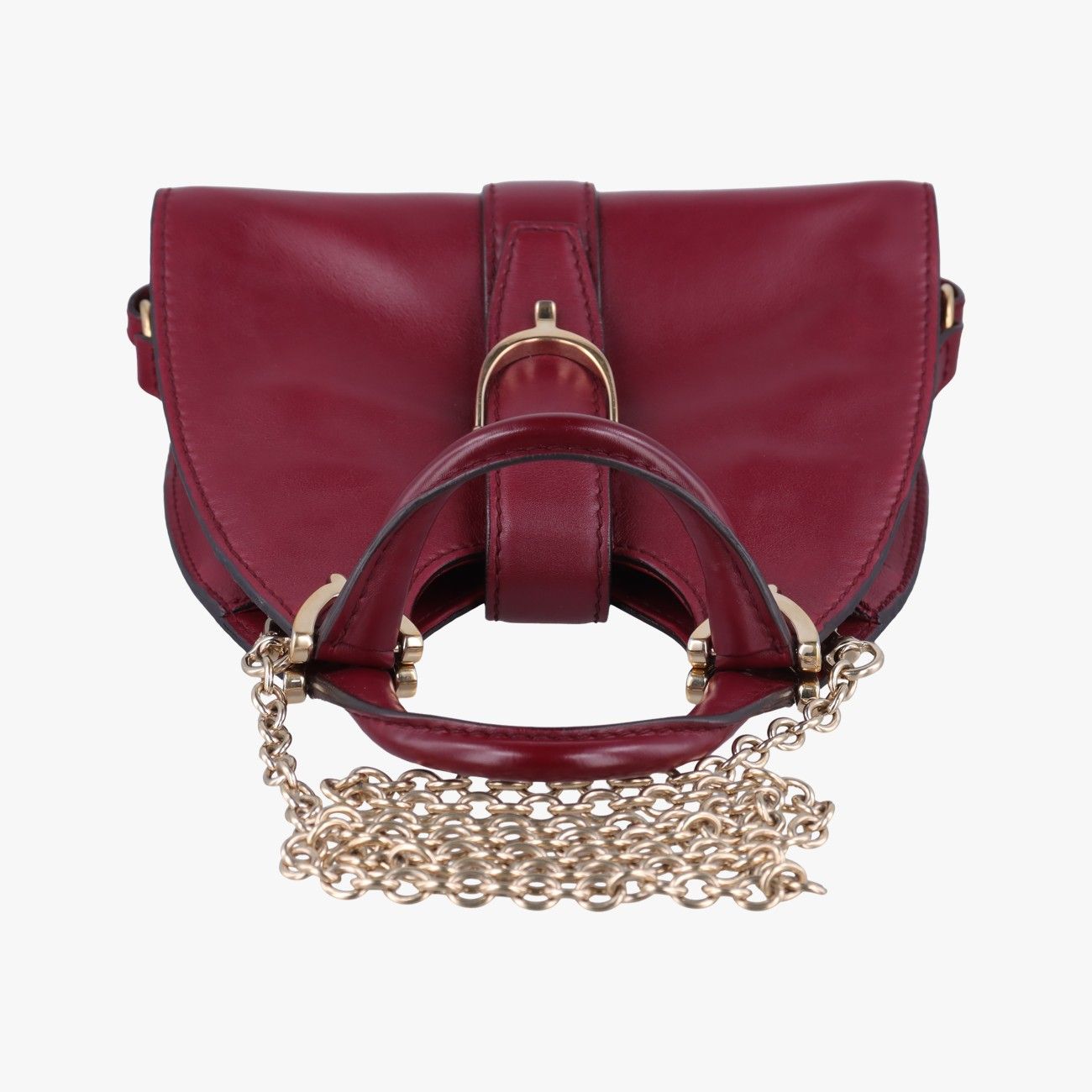 Gucci Stirrup Wine Red Leather Shoulder — view 8