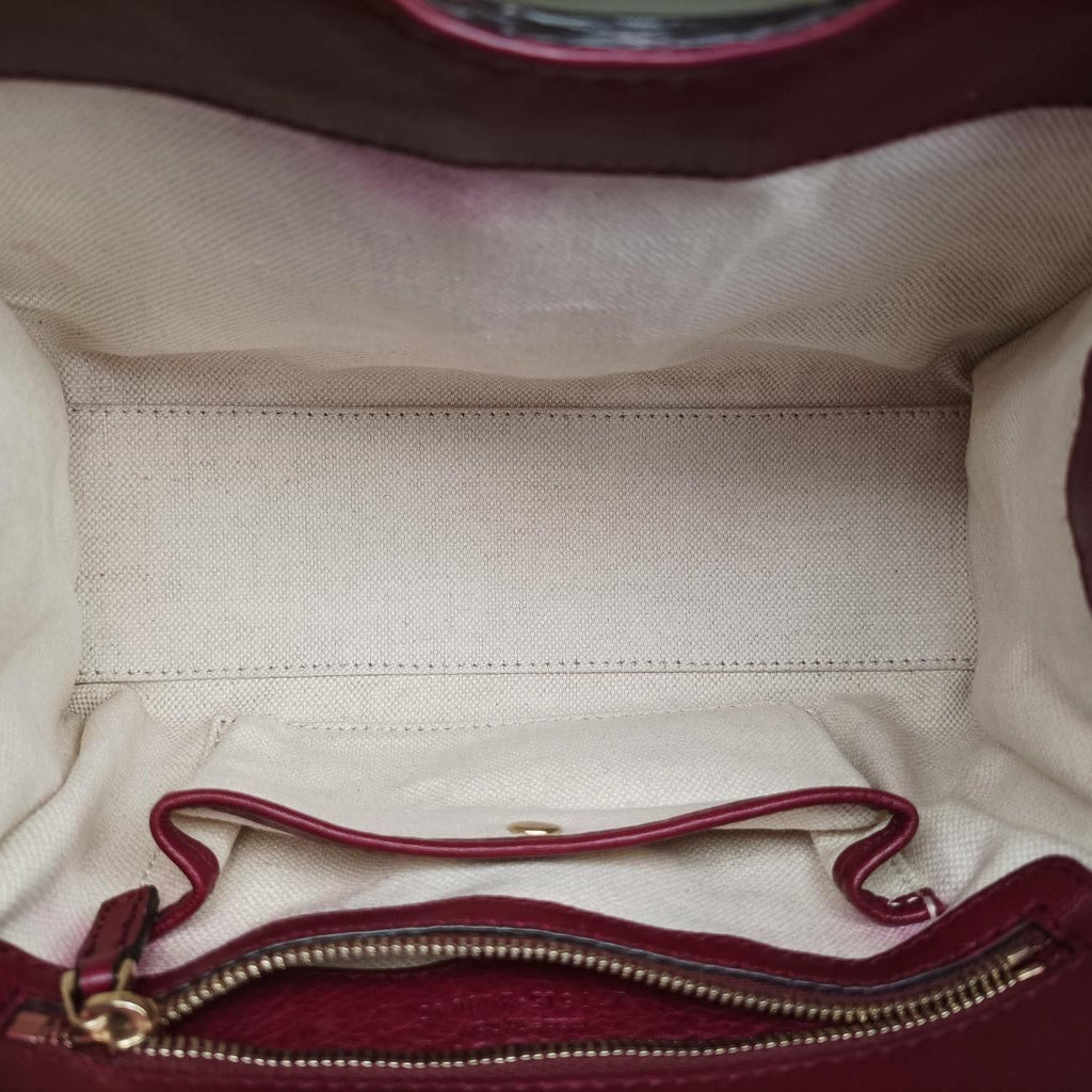 Gucci Stirrup Wine Red Leather Shoulder — view 9