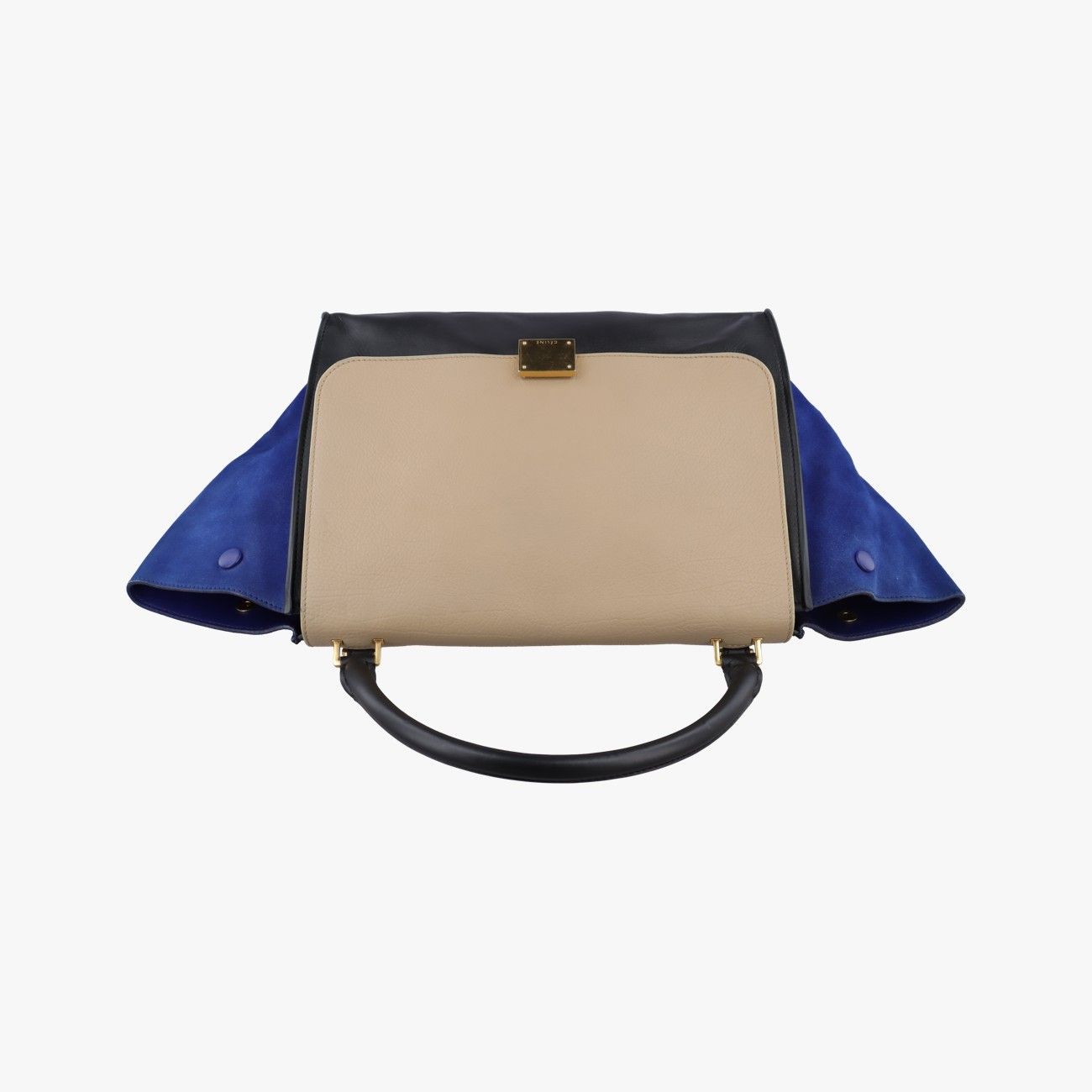Celine Trapeze Black Suede Leather Shoulder — view 8