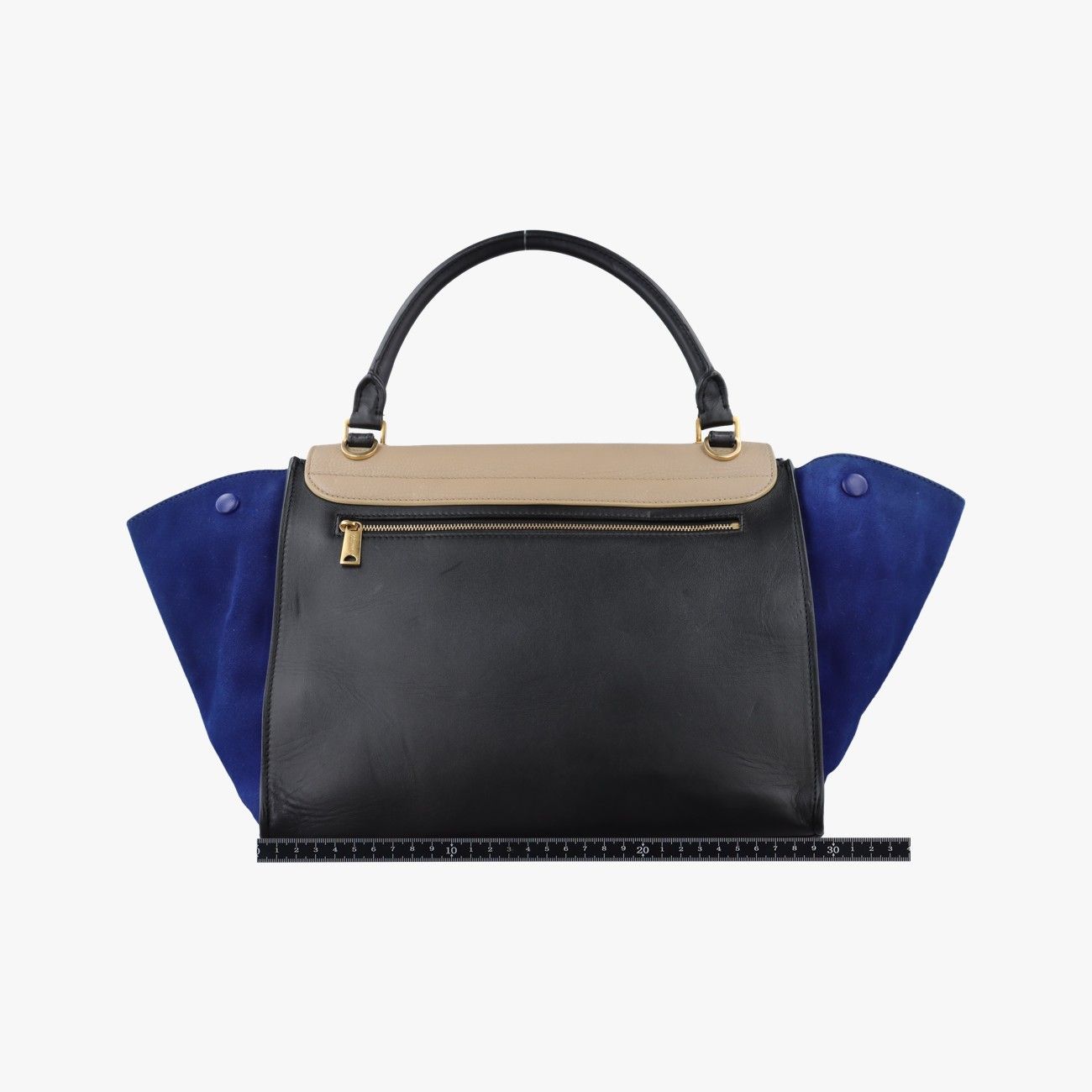 Celine Trapeze Black Suede Leather Shoulder — view 2