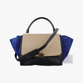 Celine Trapeze Black Suede Leather Shoulder