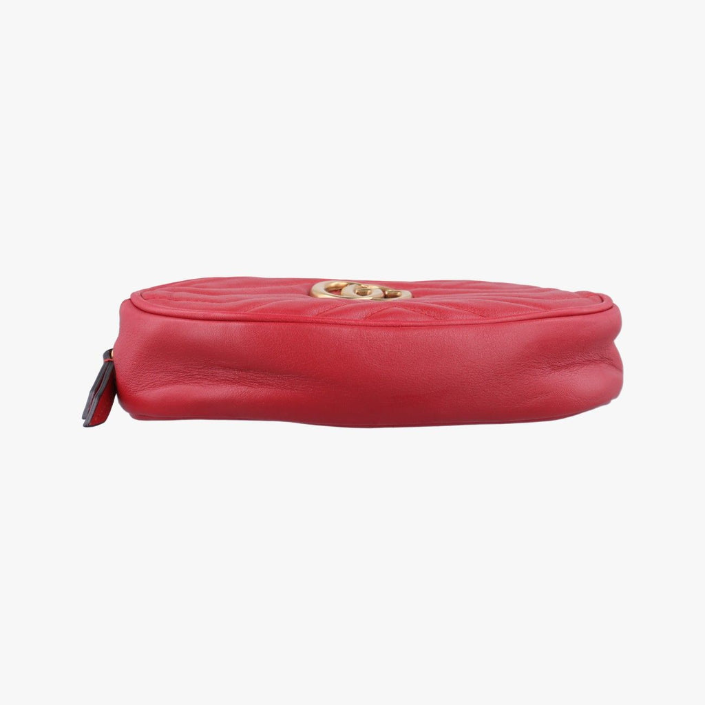 Gucci GG Marmont Red Leather Handbag — view 3